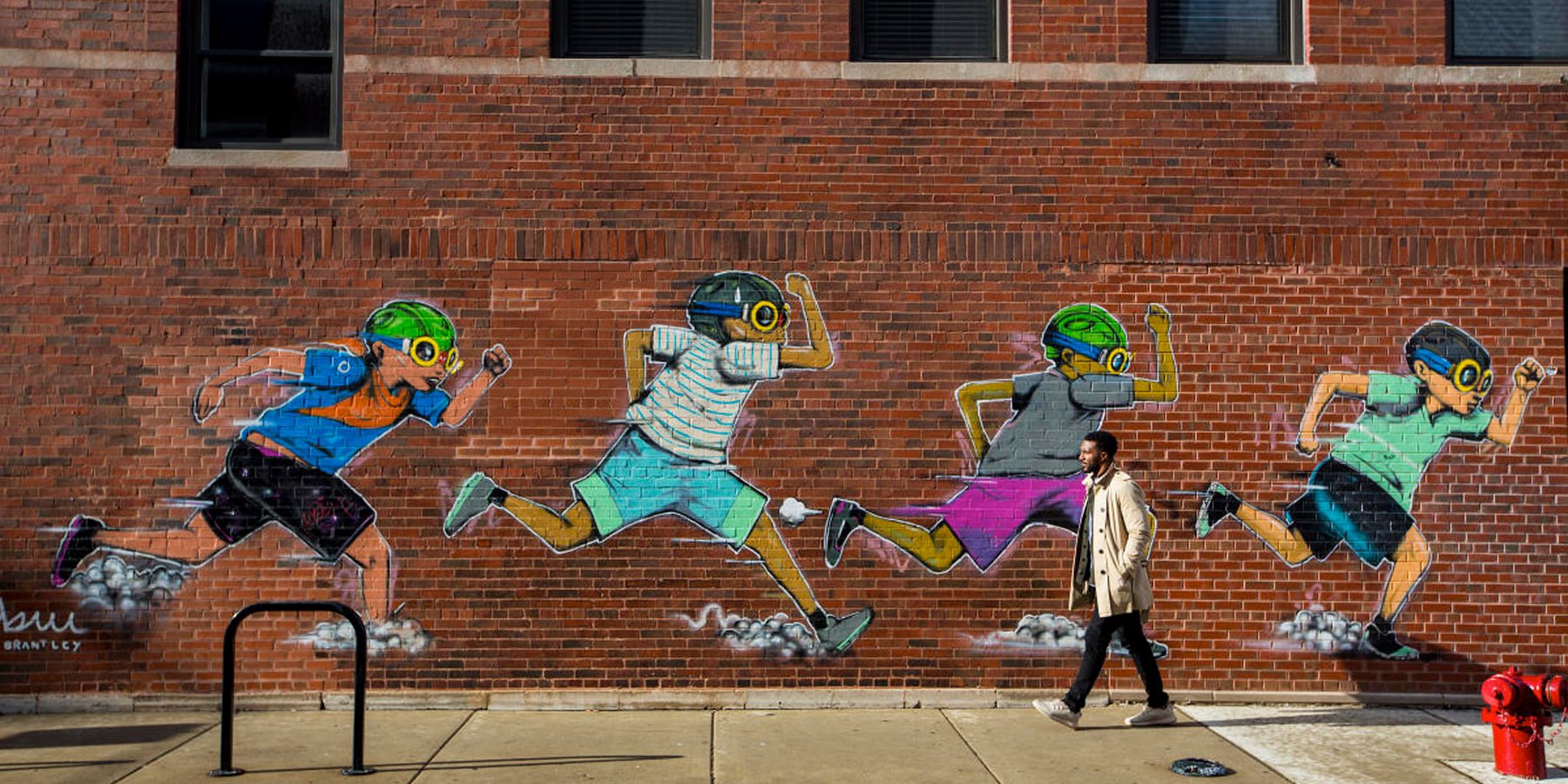 Chicago Running Street Art